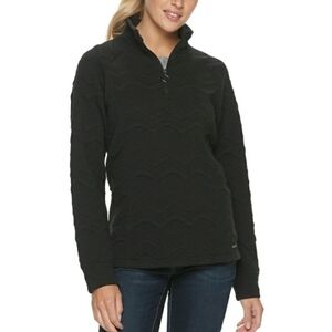 ZeroXposure Bailey Black Textured Knit Lightweight Sweatshirt Size L